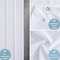 Miniatyrbillede 5 af 5: Lille Hvid Bruseforhæng Anti-Mildew Vandtæt Polyester Fabri