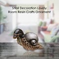 Miniatyrbillede 4 af 5: Snegl Statuer Snegle Figur Harpiks Landskab Ornamenter Tommelfingre til