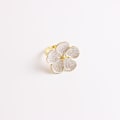Miniatyrbillede 5 af 5: 6 stk. hvide blomsterservietringe, festlige guld servietringholder Fl