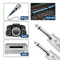 Pikkukuva 5 / 5: 2 x 3-napainen XLR - 6,35 mm (1/4\") mono uros liitin audioadapteri, hopea