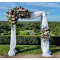 Miniatyrbillede 4 af 5: 1 stk. Hvide stofpaneler til bryllupsbue - 70*300cm - Chiffon stof