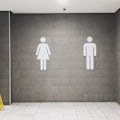 Pikkukuva 4 / 5: Seinäteippaus 3D Stereoskooppinen Akryyli WC-tarra Miehet Naiset Pat