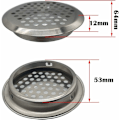 Miniatyrbillede 4 af 5: 12 stk. 53 mm rustfrit stål ventilationsgitter rundt net åndedræt