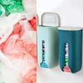 Miniatyrbillede 5 af 5: Opbevaringsholder til indkøbsposer (blå) - Dispenser til plastikposer - Organiser