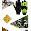 Miniatyrbild 4 av 4: Varma handskar vinterhandskar halvläderhandskar ridhandskar motor