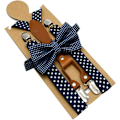 Miniatyrbild 2 av 4: Hängslen och fluga set - Elastisk prickig print - Herrkläder accessoarer för bröllop, formella evenemang
