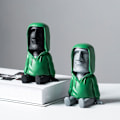 Miniatyrbillede 5 af 5: Påskeøen Moai Statue Dekoration med Smartphone Stativ, Retro Figur