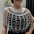 Pikkukuva 1 / 3: 1920-luvun huivi kääreet Gatsby helmillä iltapuku Cape Bridal Shawl Bolero