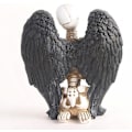 Miniatyrbillede 4 af 5: Harpiks Figurer Skulptur Gotisk Skelet Krop Harpiks Vinge Kranie Statuer Hal