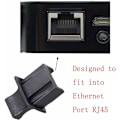 Miniatyrbillede 5 af 5: RJ45 Ethernet Hub Port Støvkappe Beskytter af FENGQLONG 50stk Sort