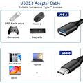 Pikkukuva 2 / 5: USB C - USB 3.0 -sovitin, OTG-kaapeli Type C - USB A, Type-C - USB 3.0 -jatkokaapeli, yhteensopiva iPhone 15 Pro Max/15 Plus/15, iPad Pro, MacBook Pro/A kanssa