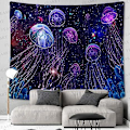 Miniatyrbillede 2 af 5: Psykedelisk jellyfish-gobelin - jellyfish under Galaxy Sea Ocean W