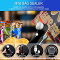 Miniatyrbilde 2 av 5: Mini poseforsegler, mini poseforsegler med smart varmeforsegler og kutter, magnetisk myk bærbar poseforsegler, svart