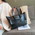 Miniatyrbillede 3 af 3: Håndtasker Crossbody tasker til kvinder Kvinde Stor Kapacitet Tote Taske Enkelt PU Læder Kvinders Skulder Håndtasker，sort，42*25*12cm