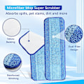Miniatyrbillede 3 af 5: Mikrofiber Mop Udskiftningshoveder til Våde/Tørre Mopper Kompatibel med