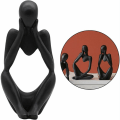 Miniatyrbillede 3 af 5: The Pens Statue, Resin Pens Skulptur Abstrakt Statue Moderne Karakter Figurer Hjem Indretning Kontor Skrivebord Ornament Fødselsdagsgaver Sort