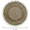 Pikkukuva 2 / 5: Ruokapöydän setti 4 valkoista palloa D CAPASIN Boho pyöreät paikat
