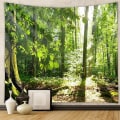 Miniatyrbilde 5 av 5: Veggteppe 200 x 150cm Dekorativ Skog, Naturlandskap for
