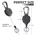 Pikkukuva 2 / 4: Retractable Cord Badge Holder, 3 Pack Black Retractable Keychain