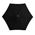 Miniatyrbillede 1 af 5: Parasol-erstatningsbetræk - 6 ribber - Diameter 2m - Vandtæt - UV-beskyttelse - Erstatningsstof - Sort