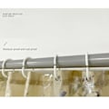 Miniatyrbillede 4 af 4: (Beige) Simpelt Sølv Marmoreret Bruseforhæng - 180x180cm, Maskinvaskbart Polyester Bruseforhæng med Vægtet Bundkant og 12 Kroge, Badeværelse