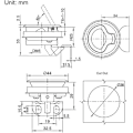 Miniatyrbillede 5 af 5: Flush Hatch Latch, Rustfrit Stål Klaplås Marine Dækluge Lås 1.5 tommer Ringhåndtag Flush Træk Lukkelås til Marine Båd Hardware RV Ya