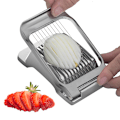 Miniatyrbild 4 av 5: Äggskivare i Aluminium och Klippor, Rektangulär Äggskivare för Löskokta Ägg Tål Maskindisk, Tomatskivare för Runda och Ovala Ägg