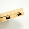 Miniatyrbillede 2 af 5: Bambus Dobbelt Trådløs Oplader, Dobbelt 5W Trådløs Opladeplade Komp