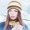 Miniatyrbild 4 av 5: Hiv mode ridning hatt öra skyddande ull hatt mask slipsar mode koreanska stickad varm tredelad hatt set (beige)