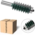 Miniatyrbillede 4 af 4: Router Bit Finger Joint Milling Cutter Mulling 12mm Shank 12x54mm Raised Panel V Joint for Wood Tenon Woodworking Tool