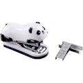 Miniatyrbillede 4 af 5: 1-delt studerende mini tegneserie panda hæftning sæt kontor skrivebord brevpapir sort