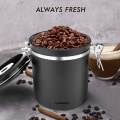 Miniatyrbild 2 av 5: Rostfritt stål förvaringsburk 1,5 L för kaffe, te, kakao
