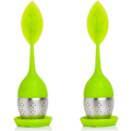 Miniatyrbilde 1 av 5: 2 stk. Silikon Teinfuser, Infuser Te Blad, Te Sil, med Silikon Håndtak, Moderne Blad Design, for Siling Te