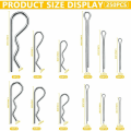 Miniatyrbild 3 av 5: Splintset, Splint, Olika Splint Galvaniserad Splint Montering Fjädrar，（250st）