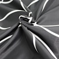 Miniatyrbillede 4 af 5: Bruseforhæng, vaskbart, vandtæt bruseforhæng i stof, maskinvaskbart, polyester med ringe (sort, 180 x 180 cm)
