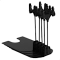 Miniatyrbillede 1 af 4: Metal Display Stativ til Visning af Navneskilte Restaurant Supermarkeder Bageri Supermarked Kommercielt, Sort, 8*6.5*10.5cm