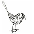 Miniatyrbillede 5 af 5: Have Dekoration Fugl Smedejernsdyr Figurer Metal Samleobjekt Statue til Hjem Have Dekoration (Sort),0.07kg
