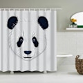 Miniatyrbillede 1 af 5: 1 stk. Sødt Dyr Panda Bruseforhæng Vandtæt 71in Badeværelse Dekor