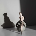 Miniatyrbild 4 av 4: Nordisk konst balettflicka hartsfigur prydnader figurer dekoration