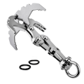 Pikkukuva 1 / 2: Grappling Hook Gravitatiivinen Kiipeilyväline Kiipeilyköysi Selviytymiskarabiini (1 kpl, ruostumaton)