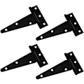 Pikkukuva 1 / 5: Hinge Triangle Hinge Heavy Duty T Hinge Galvanoitu Kolmio 4 Tuumaa Musta Voidaan käyttää kaappien ovien puutarhaporttien puulaatikoiden ripustamiseen 4kpl