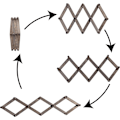 Miniatyrbillede 4 af 4: 10 Rusty Gray Wood Retractable Accordion Nail Hangers