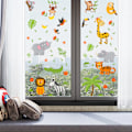 Miniatyrbild 3 av 5: En uppsättning väggklistermärken djur växter blommor väggklistermärke väggdekoration för sovrum vardagsrum kontor