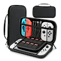 Miniatyrbild 3 av 5: Switch OLED Hård Dragkedjefodral för Switch och tillbehör