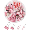 Miniatyrbild 1 av 5: Rosa kombinationsbindare, bindemedel, trycknålsset, hållbar och rostfri