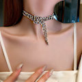 Miniatyrbillede 3 af 4: Rhinestone Choker Halskæde Sølv Diamant Stjerne Halskæder 4 Række Cr