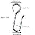Miniatyrbild 5 av 5: 80 st Curtain Hooks, Gardinstångs-Hooks, Tunga Zink Curtain Hooks, för Dörrgardiner, etc (40x12mm)