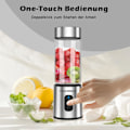 Miniatyrbillede 5 af 5: Blender Mixer, 400ML Bærbar Smoothie Blender Mini Mixer med 6 Rustfri Stål Blade, USB Mini Blender til Juice, Shakes og Babymad