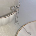 Miniatyrbillede 4 af 5: Non Pierced Cuff Øreringe Kæde Damer Pige Wrap Øreringe Perle F