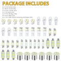 Miniatyrbillede 5 af 5: 42 stk. bil LED-lys, bilindvendig mini pære kit T10 bredde i